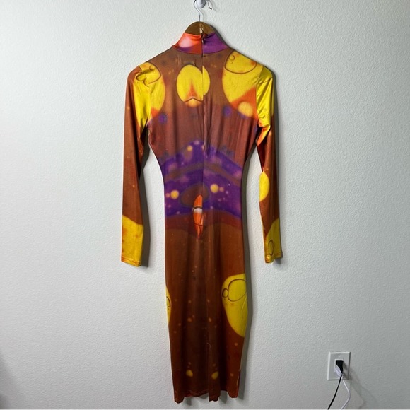 Colorful Abstract Long Sleeve Dress - Picture 6 of 11